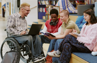 A student with developmental disabilities participating in a hands-on media training session at JDS Creative Academy, supported by Title 17 inclusive education programs.