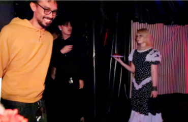 JDS Creative Academy student working behind the scenes in the Haunted Studio production class.