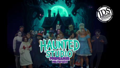 JDS Creative Academy students performing a Halloween-themed theater production at Haunted Studio, a beloved Temecula tradition.