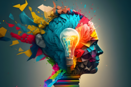 Student engaged in a creative arts activity, focusing and exploring new skills that support brain development and growth.