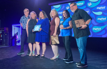 Excited attendees watching film screenings and digital art installations at DigiFest® Temecula 2026